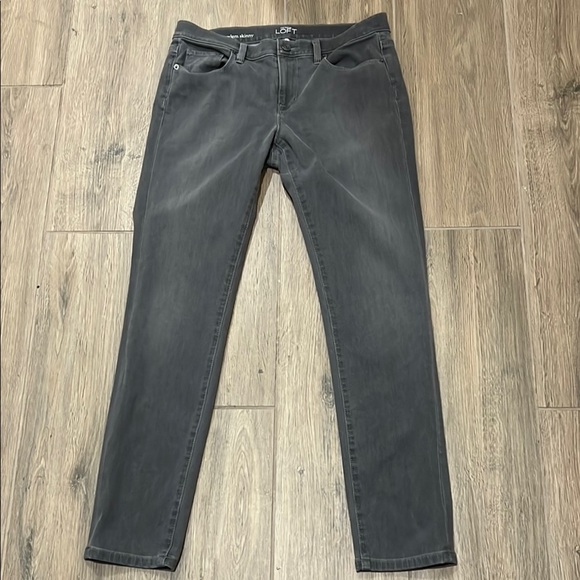 LOFT Gray Skinny Jeans with Slim Fit Dark Size 29 Like New Normcore Coastal Gma - Picture 7 of 8